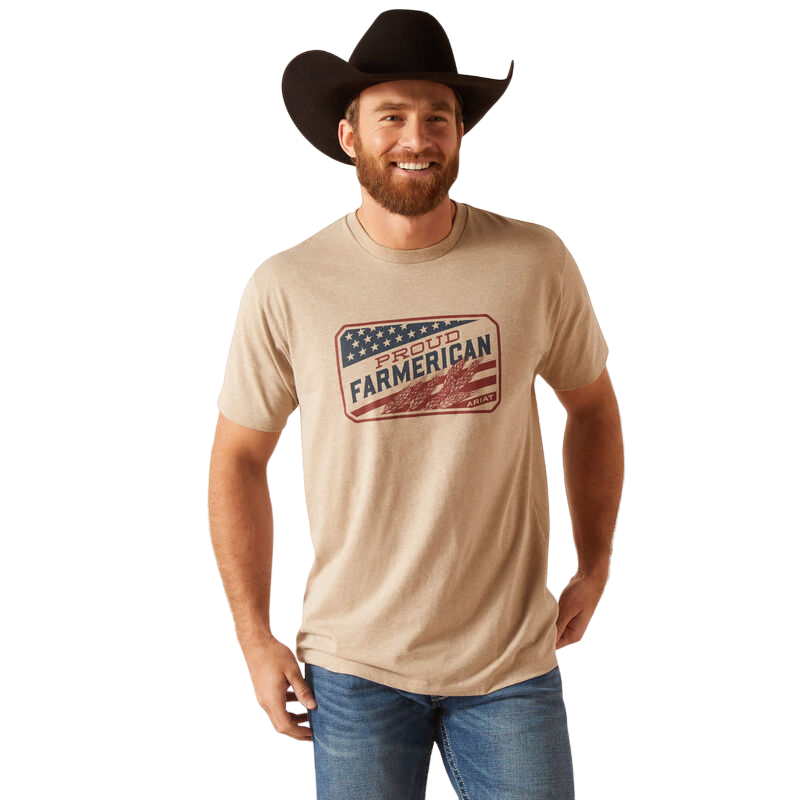 Ariat Men's Farmerican Oatmeal Heather T-Shirt