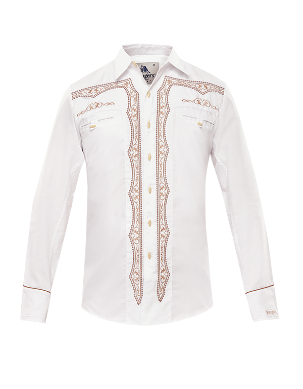 Ranger's Usa Men's White Charra Tarugos Shirt
