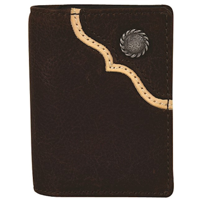 Trenditions Justin Men's Bifold Wallet: Genuine Leather, Rustic Style ...