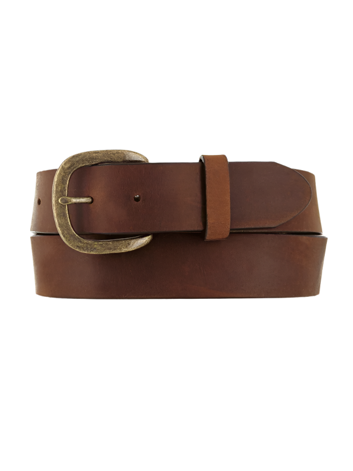 Justin Men's Work Basic Leather Bark Black Belt