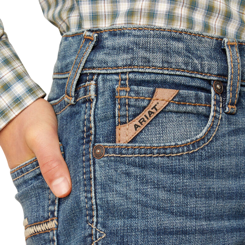 Ariat Boy's Paul Medium Wash Slim Fit Straight Leg Jeans