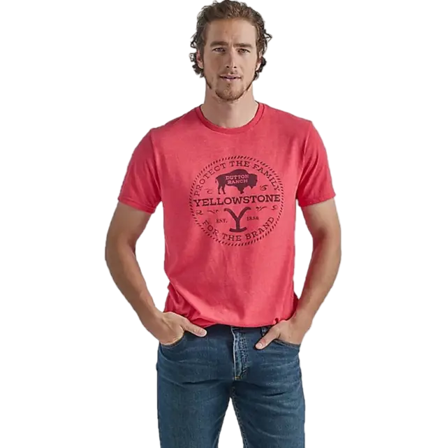 Wrangler Men's Yellowstone Red Heather Shirt
