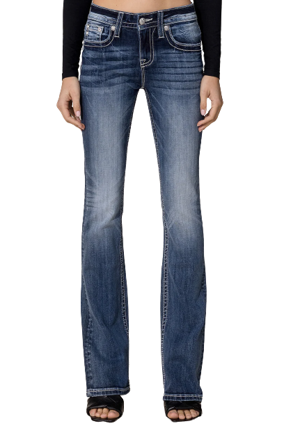 Stylish Miss Me Women's Bootcut Jean - Embroidered, Quality Bottoms