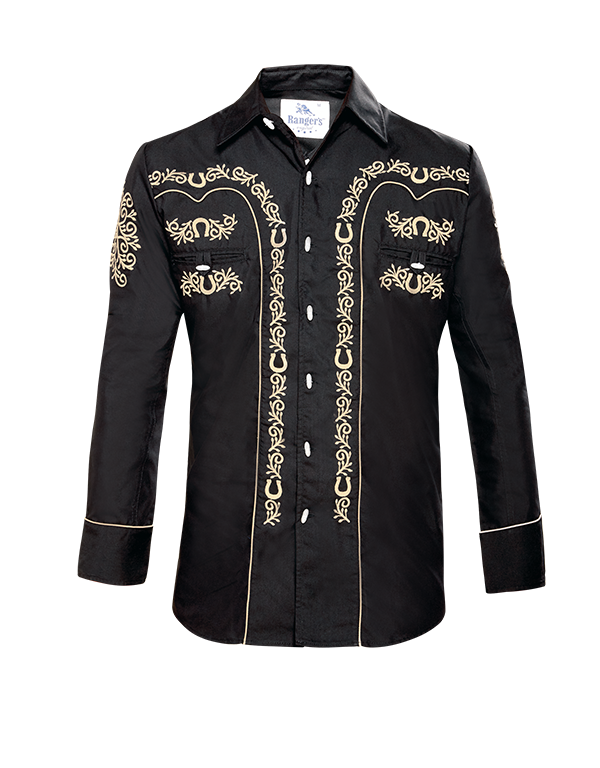 Ranger Usa Men's Embroidered Black Shirt