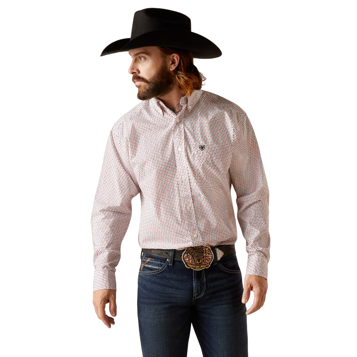 Ariat Men's Neithan Classic Fit White Shirt