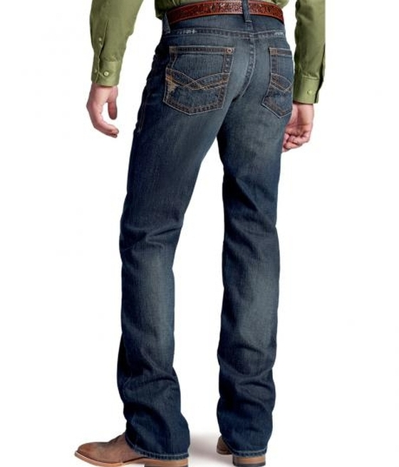 Ariat Men's Slim Quattro Stackable Straight Blue Jean
