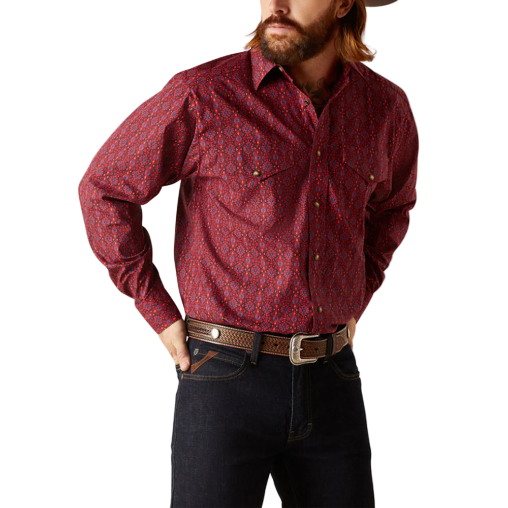 Ariat Men's Patterson Classic Fit Red Shirt