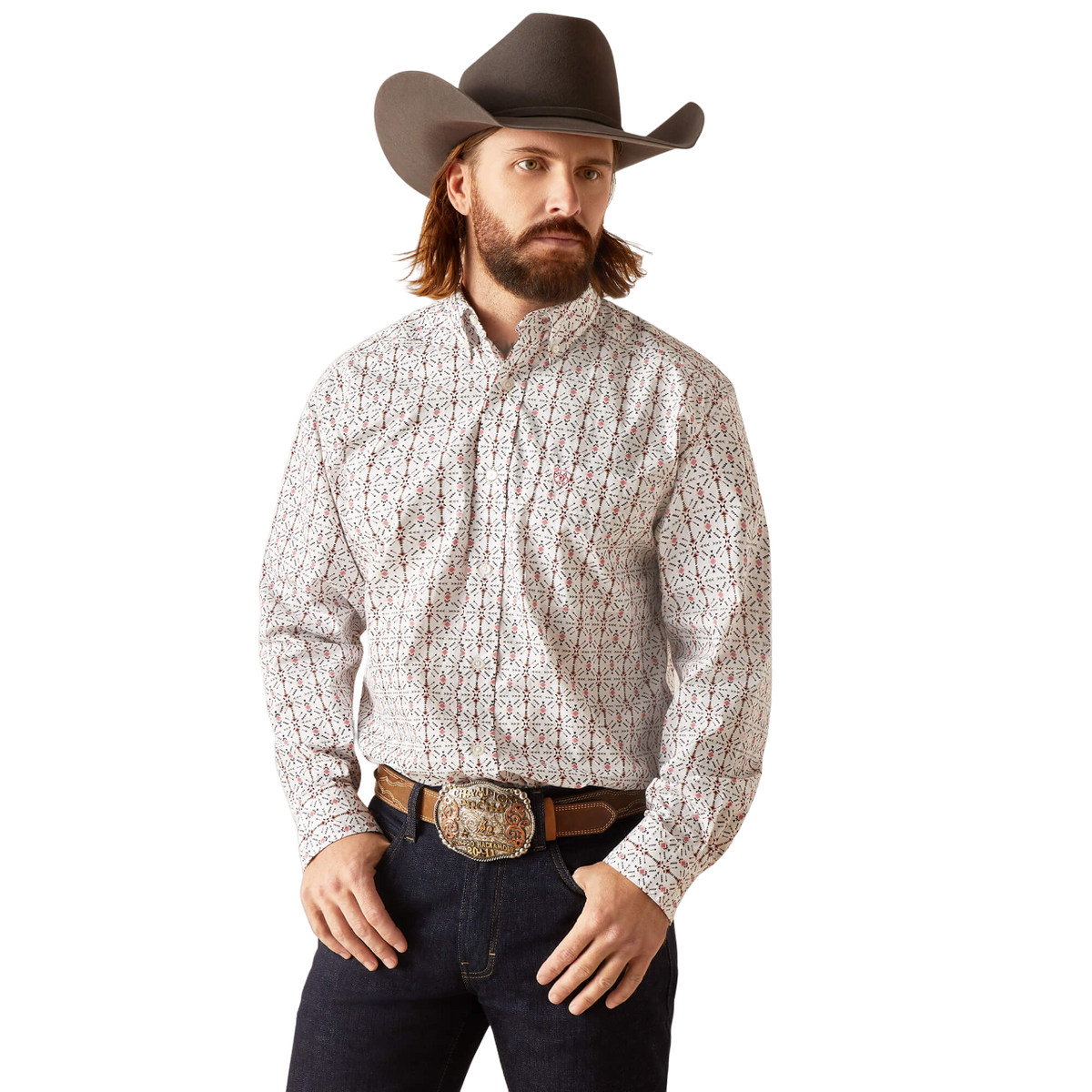 Ariat Men's Edgar Classic Fit White Shirt