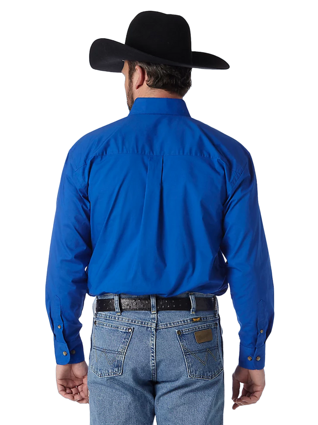 Wrangler Men's George Solid Blue Shirt