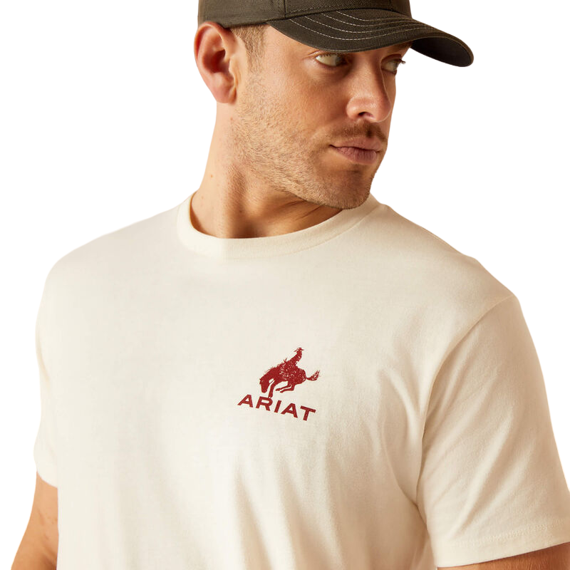 Ariat Men's Bronco Flag Off White T-Shirt