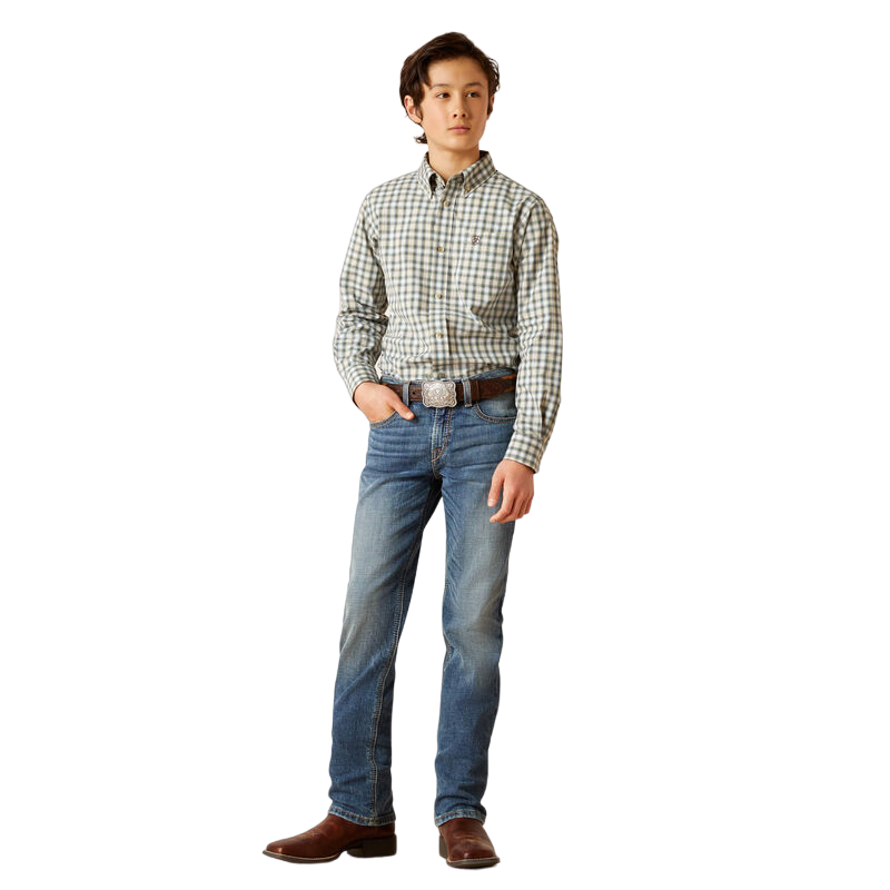 Ariat Boy's Paul Medium Wash Slim Fit Straight Leg Jeans