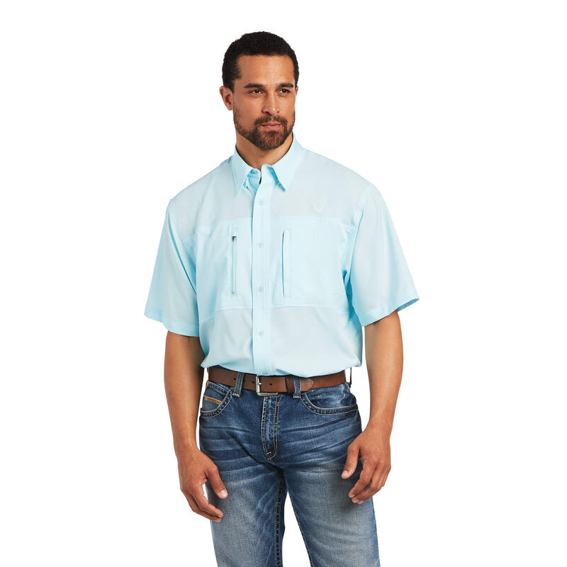 Ariat Men's Venttek Classic Fit Blue Shirt