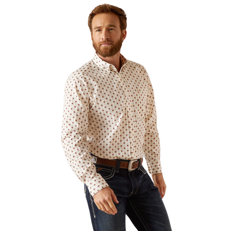 Ariat Men's Naten Fitted White Shirt