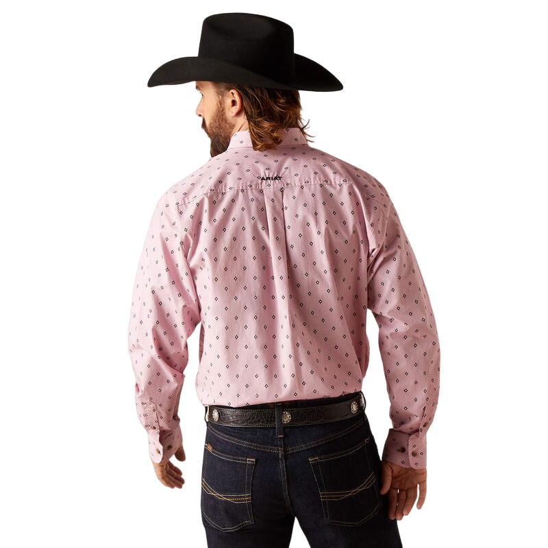 Ariat Men's Ezekiel Classic Fit Pink Shirt