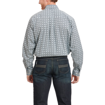 Shop Cinch Men's Dark Steel Blue Geo Print Western Shirt - Classic Style  with Modern Twist