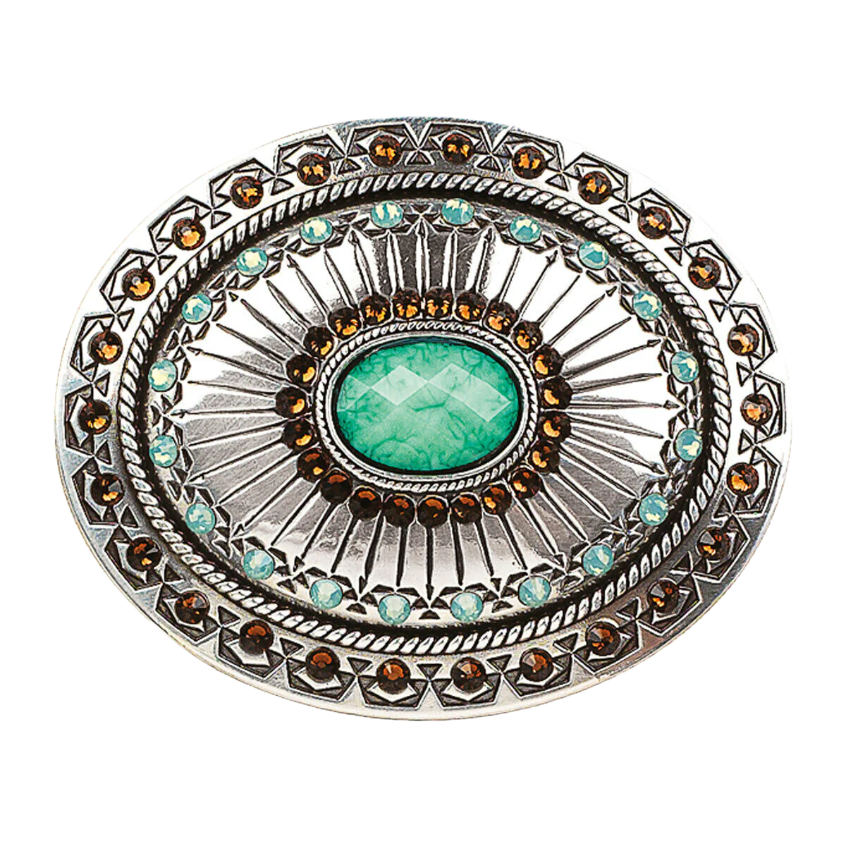 Blazin Roxx Women's Tribal Stamp Belt Multicolor Buckle