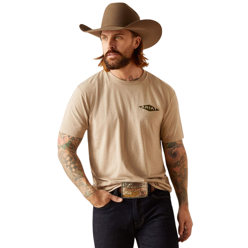 Ariat Men's Work Diamond Oatmeal Heather T-Shirt