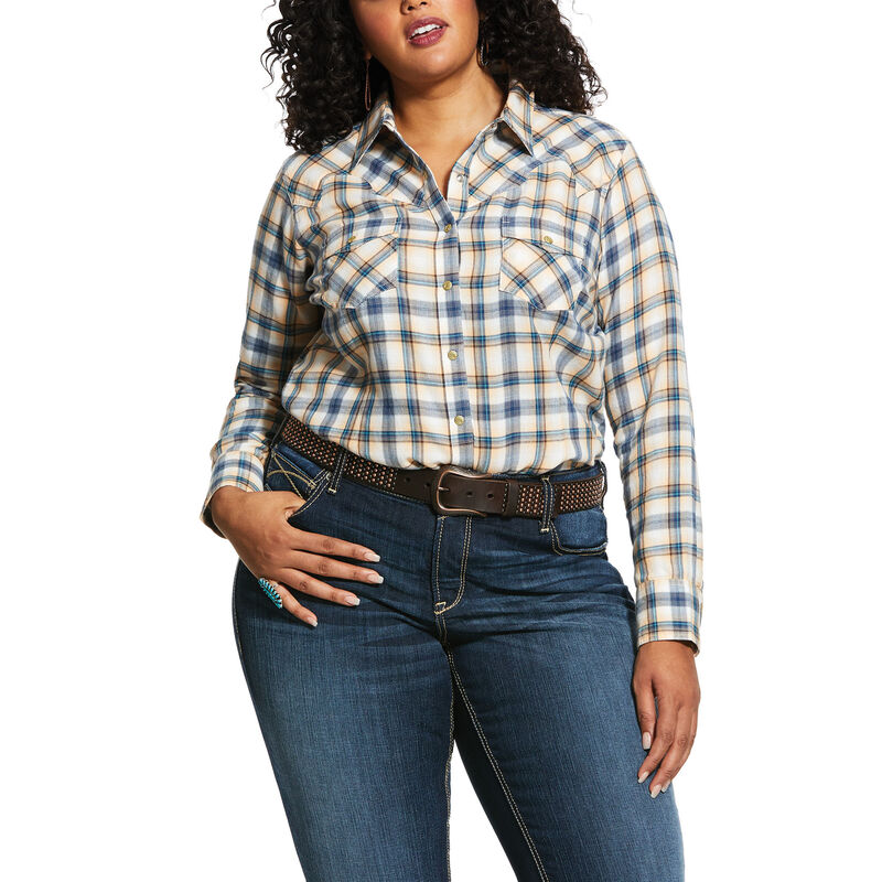 Ariat Women's Real Natural Plaid Shirt