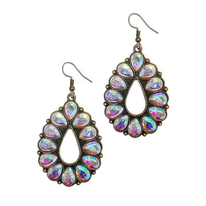 Southern Grace Women's Aurora Borealis Drop Earrings