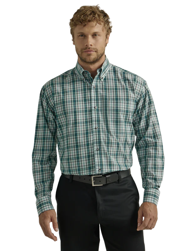Shop Wrangler Men's Riata Long Sleeve Shirt - Big | Stylish Western ...