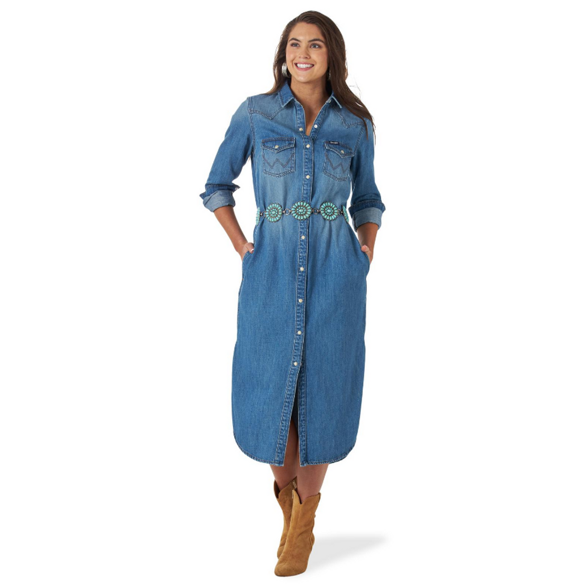 Wrangler Women's Retro Americana Blue Dress