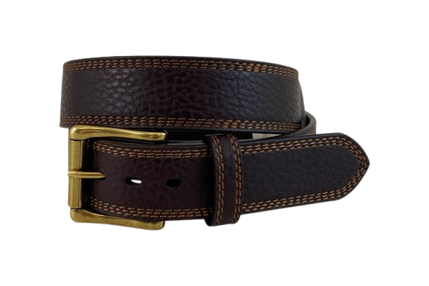 Gem Dandy Men's Dark Brown Genuine Leather belt
