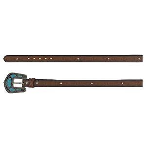 Catchfly Women's Tooled Leather Brown Belt