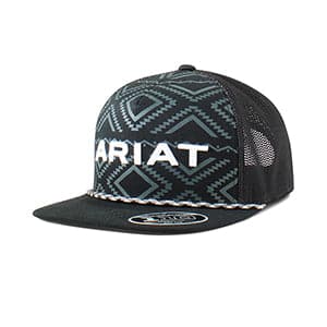 Ariat Men's Aztec Rope Black Cap