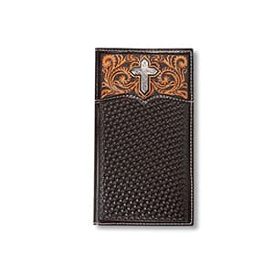 Ariat Men's Rodeo Cross Floral Filigree Wallet