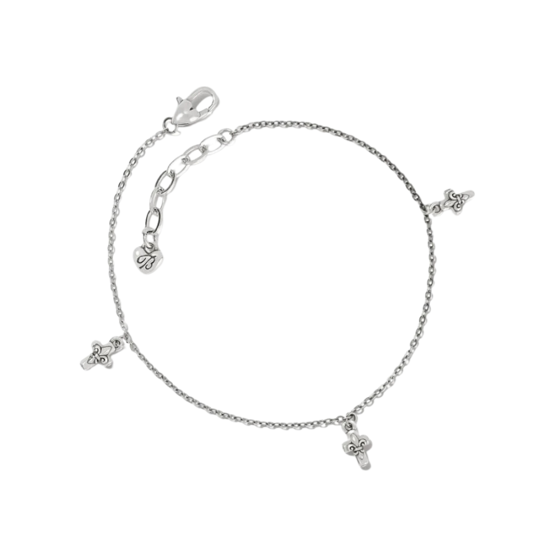 Brighton Women's Cross Silver Anklet
