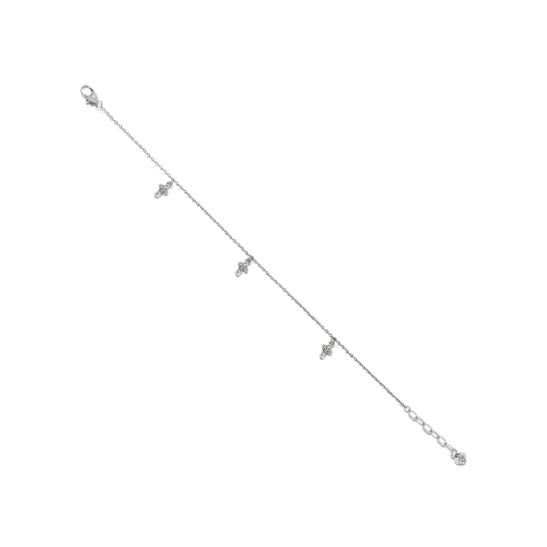 Brighton Women's Cross Silver Anklet