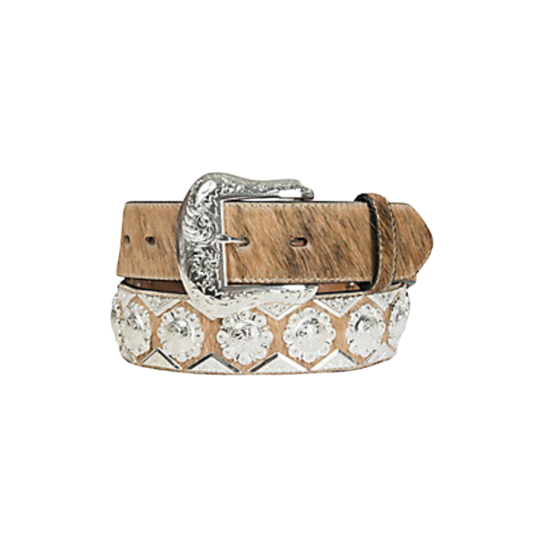 Twisted X Men's Brindle Cowhide Leather Tan Belt