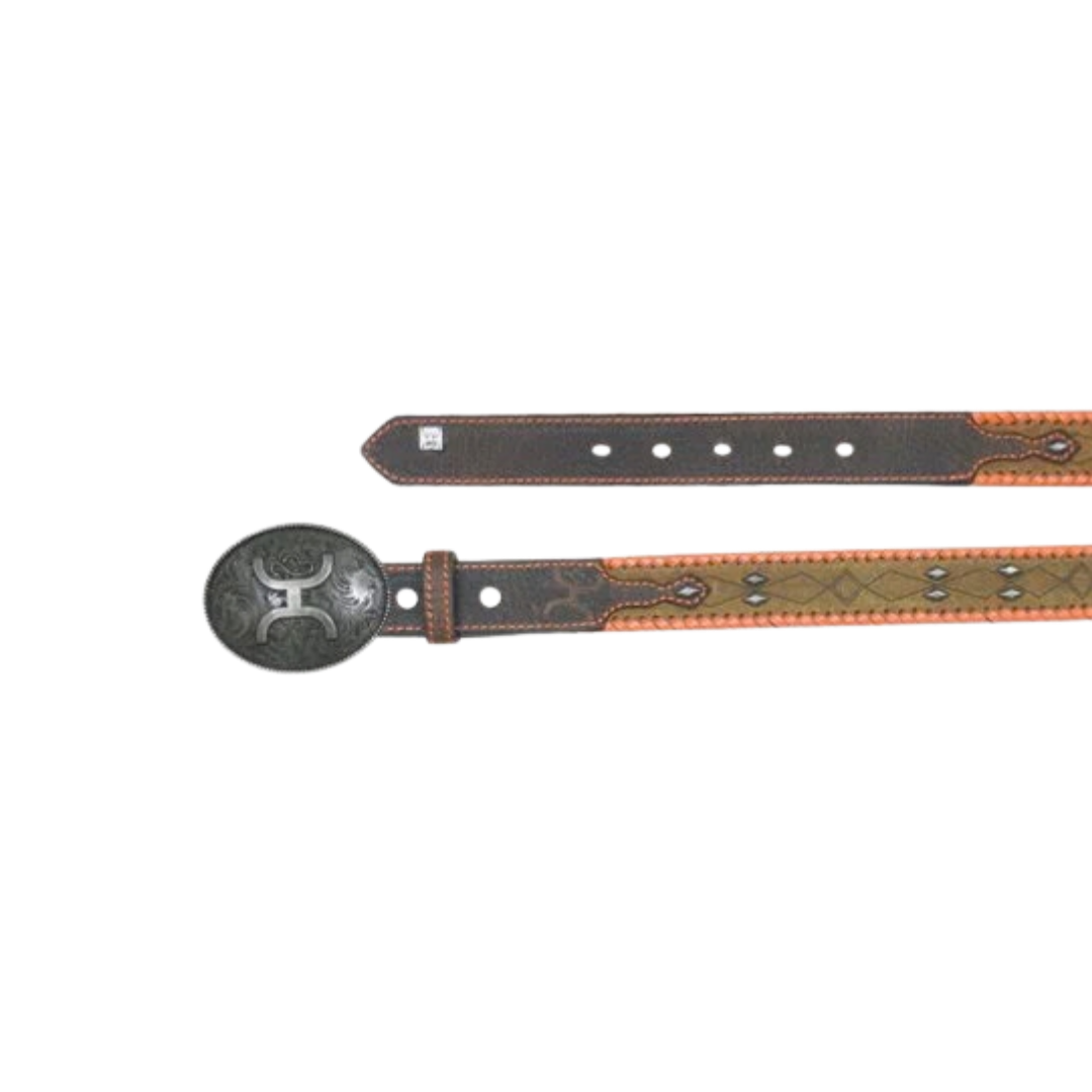 Hooey Youth Boy's Concho Burnt Sienna Multicolor Belt