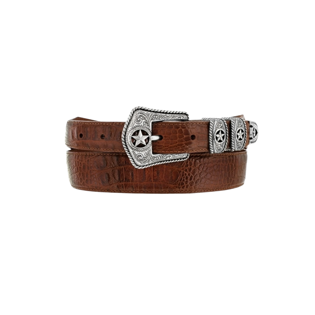 Tony Lama Men's Country Crock Tan Belt