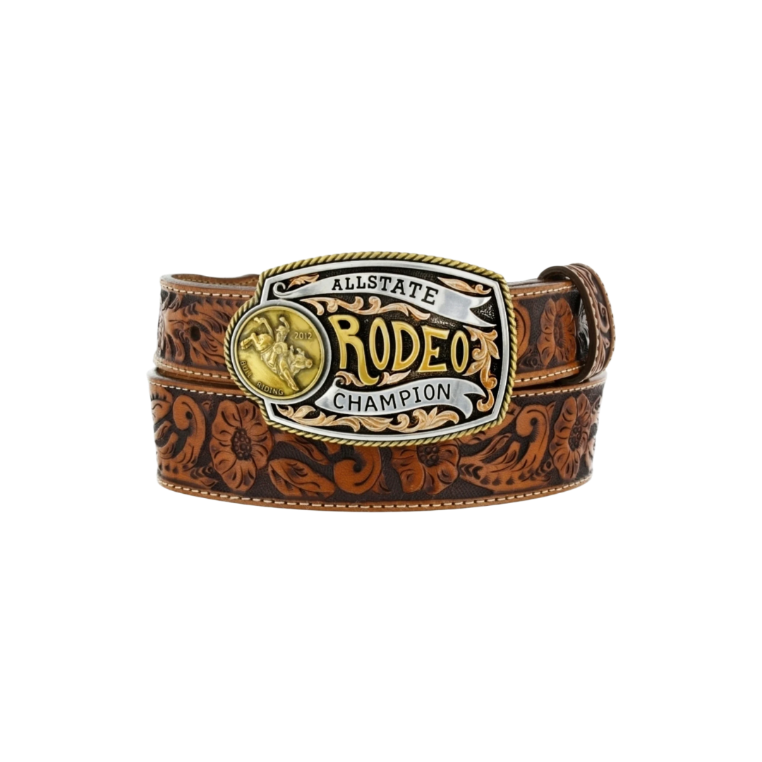 Tony Lama Youth Boy's Champ Leather Brown Belt