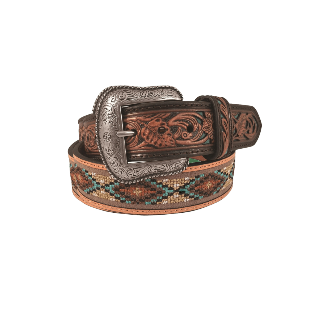 Gem Dandy Men's Aztec Print Multicolor Belt