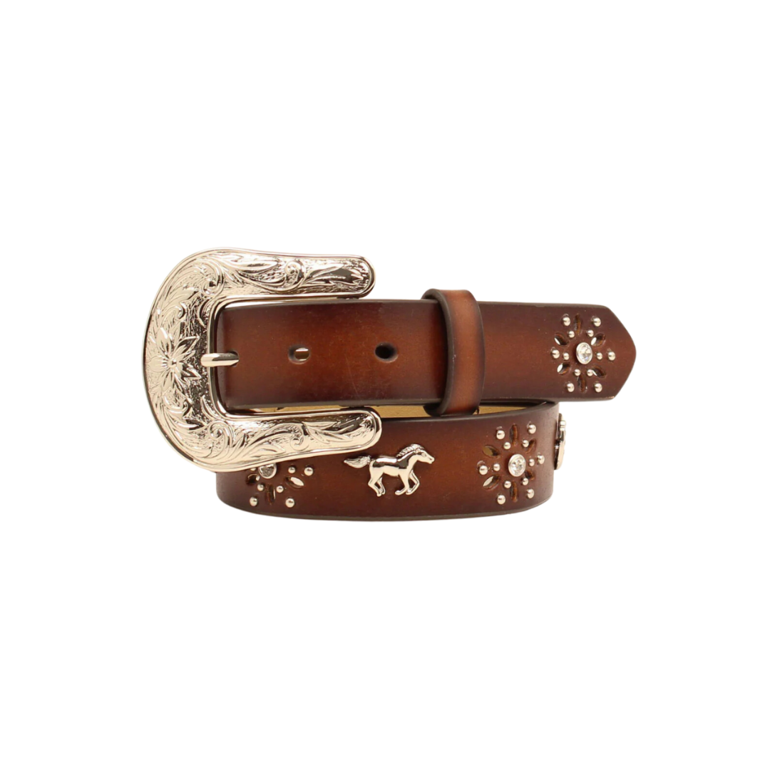 Ariat Youth Girl's Horse Embellishment Brown Belt