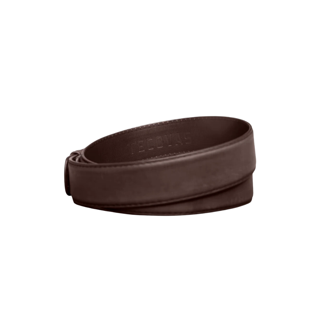 Tecovas Men's Goat II Cafe Antique Brass Brown Belt