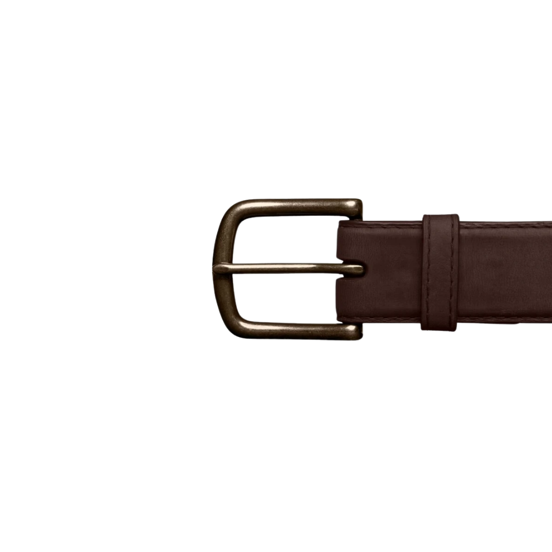 Tecovas Men's Goat II Cafe Antique Brass Brown Belt