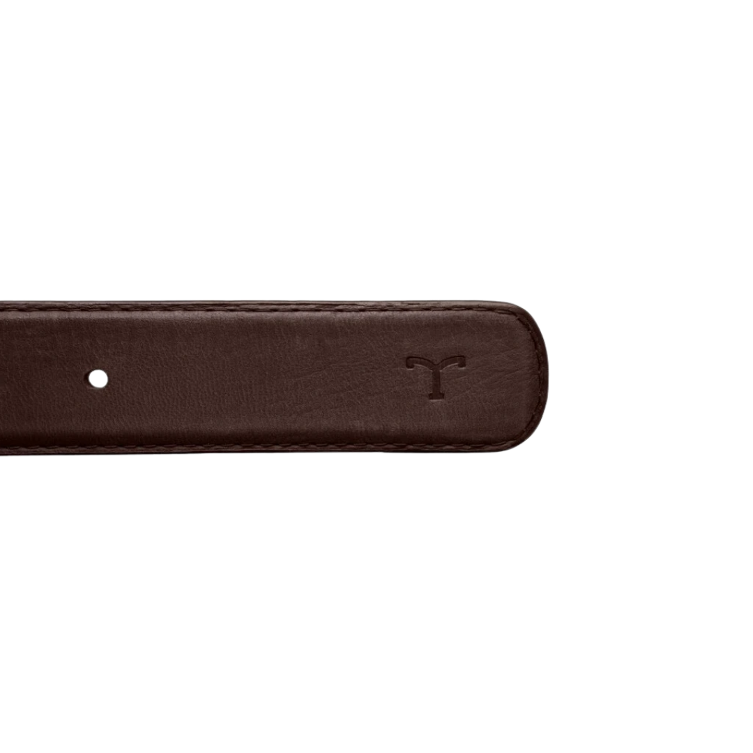 Tecovas Men's Goat II Cafe Antique Brass Brown Belt