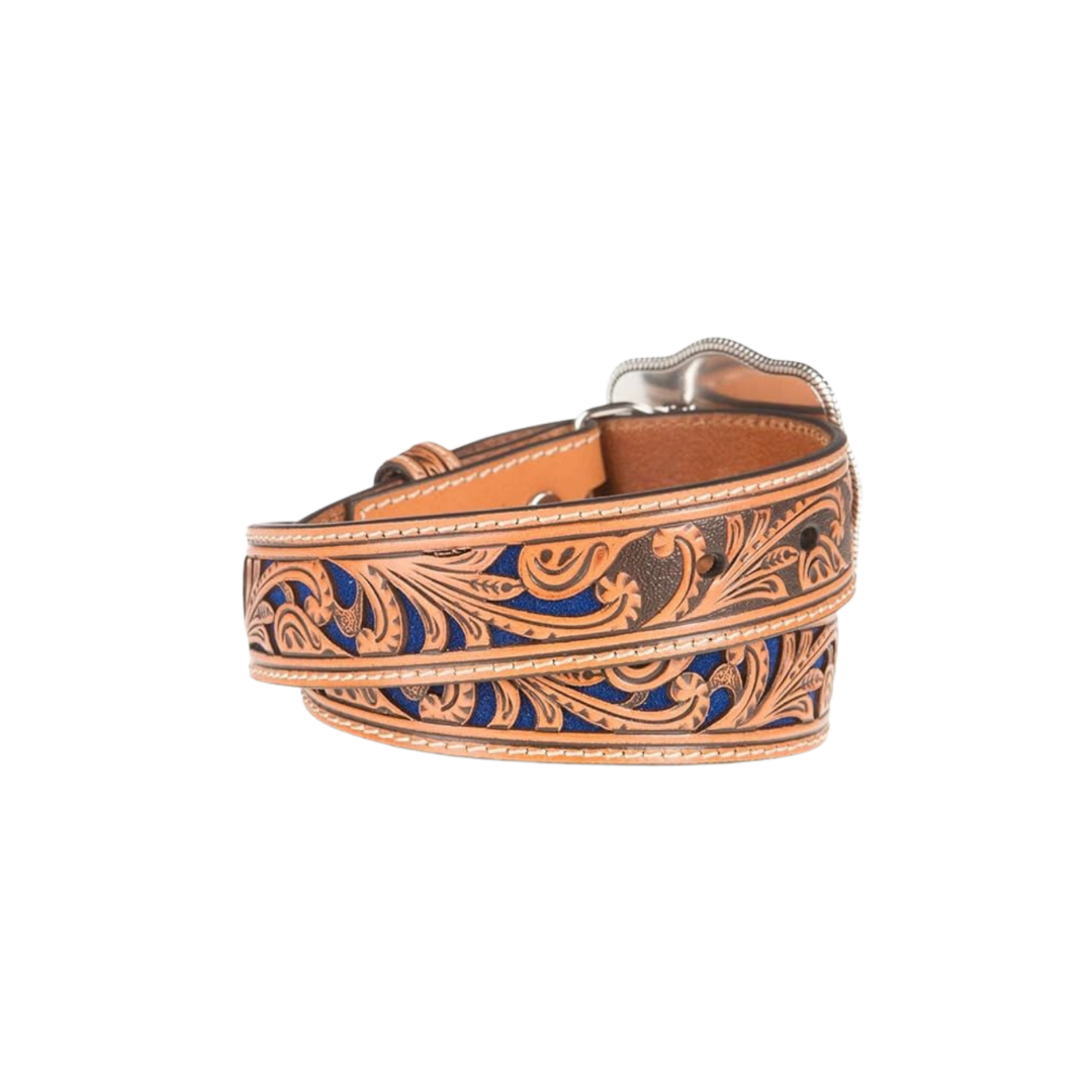 Nocona Youth Boy's Inlay Scroll Brown Belt