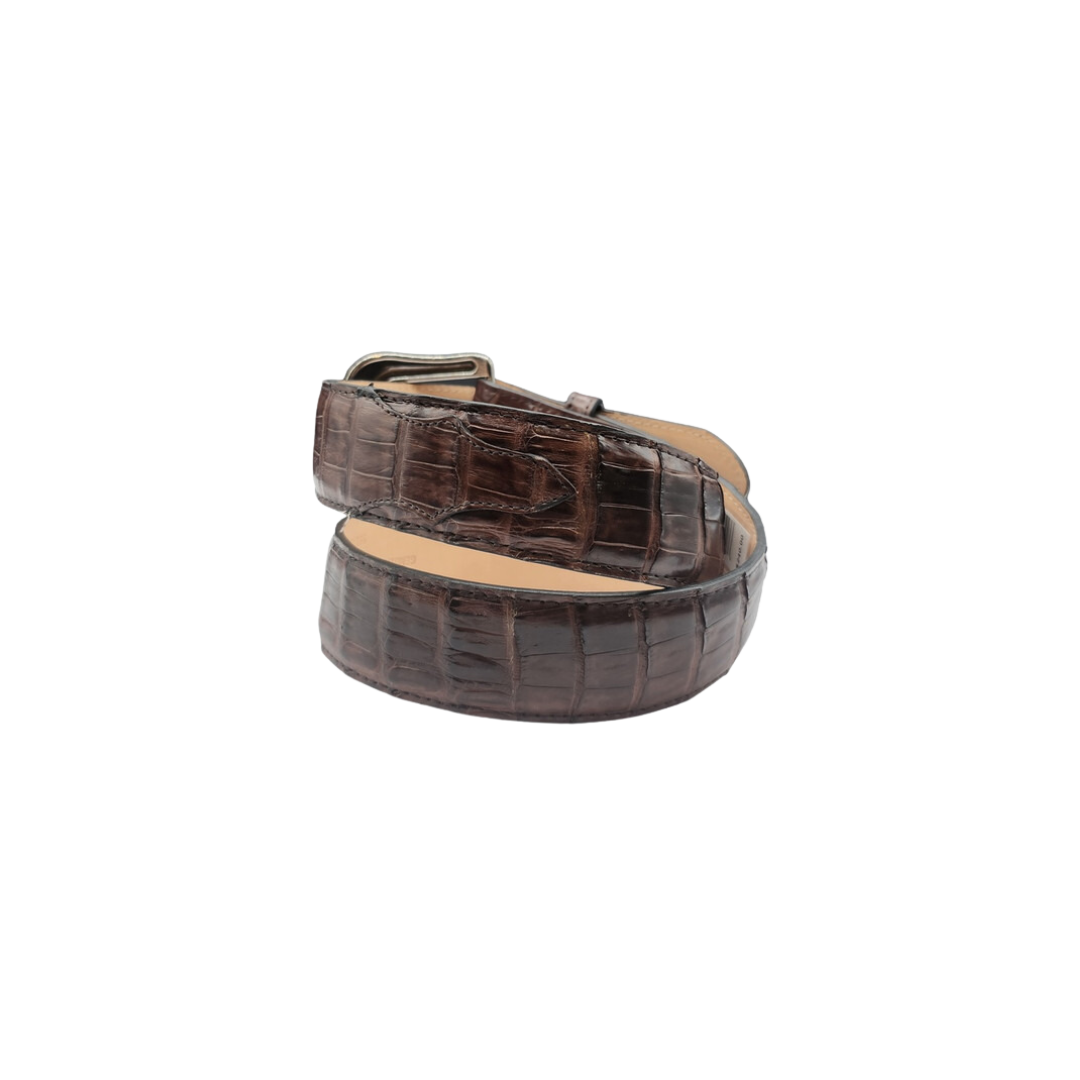 Gem Dandy Men's Stetson Caiman Leather Brown Belt