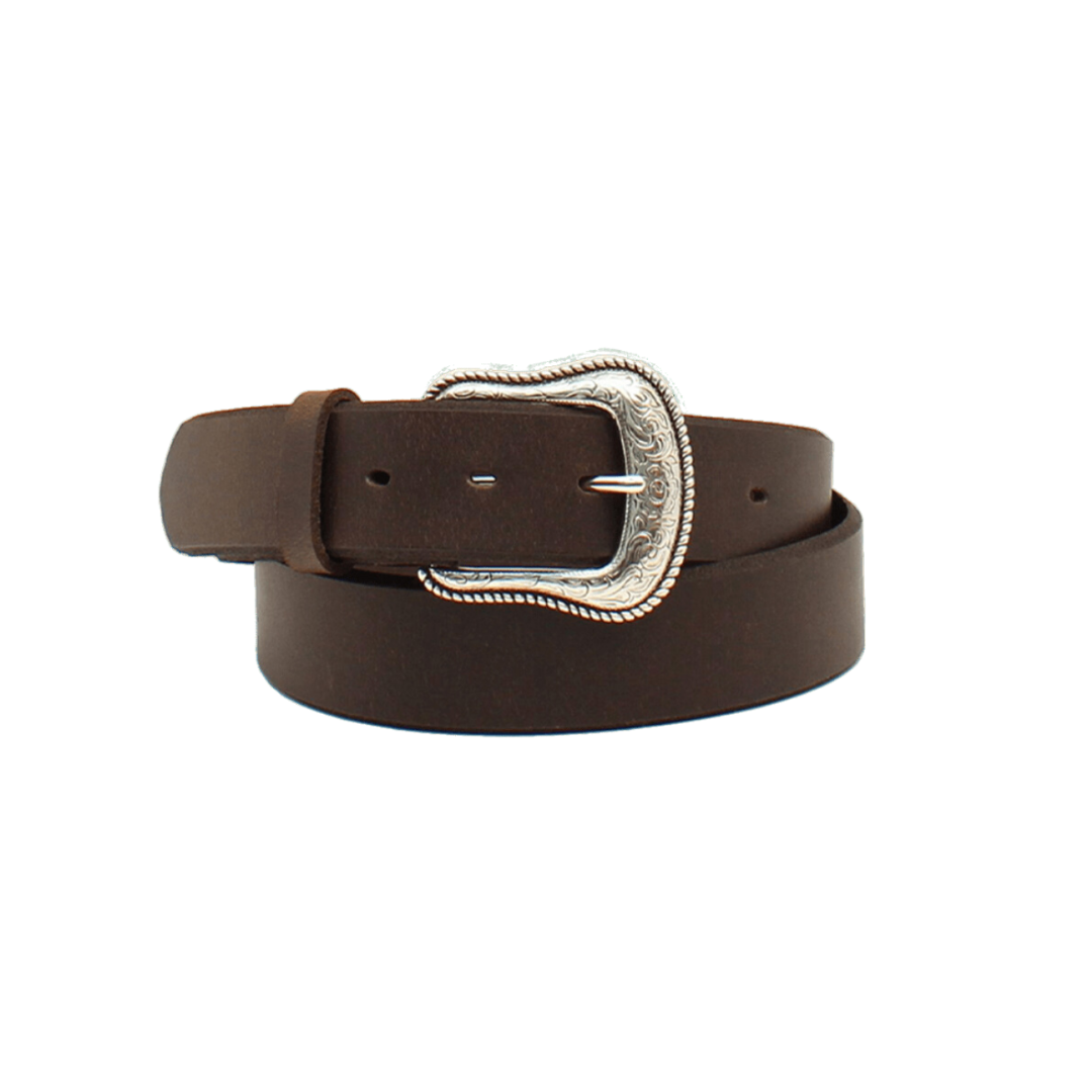 Nocona Women's Floral Buckle Black Dark Brown Belt
