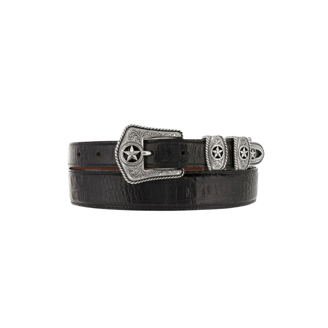Tony Lama Men's Country Croc Black Belt