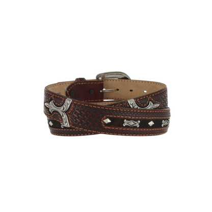 Tony Lama Men's Diamond River Leather Brown Belt