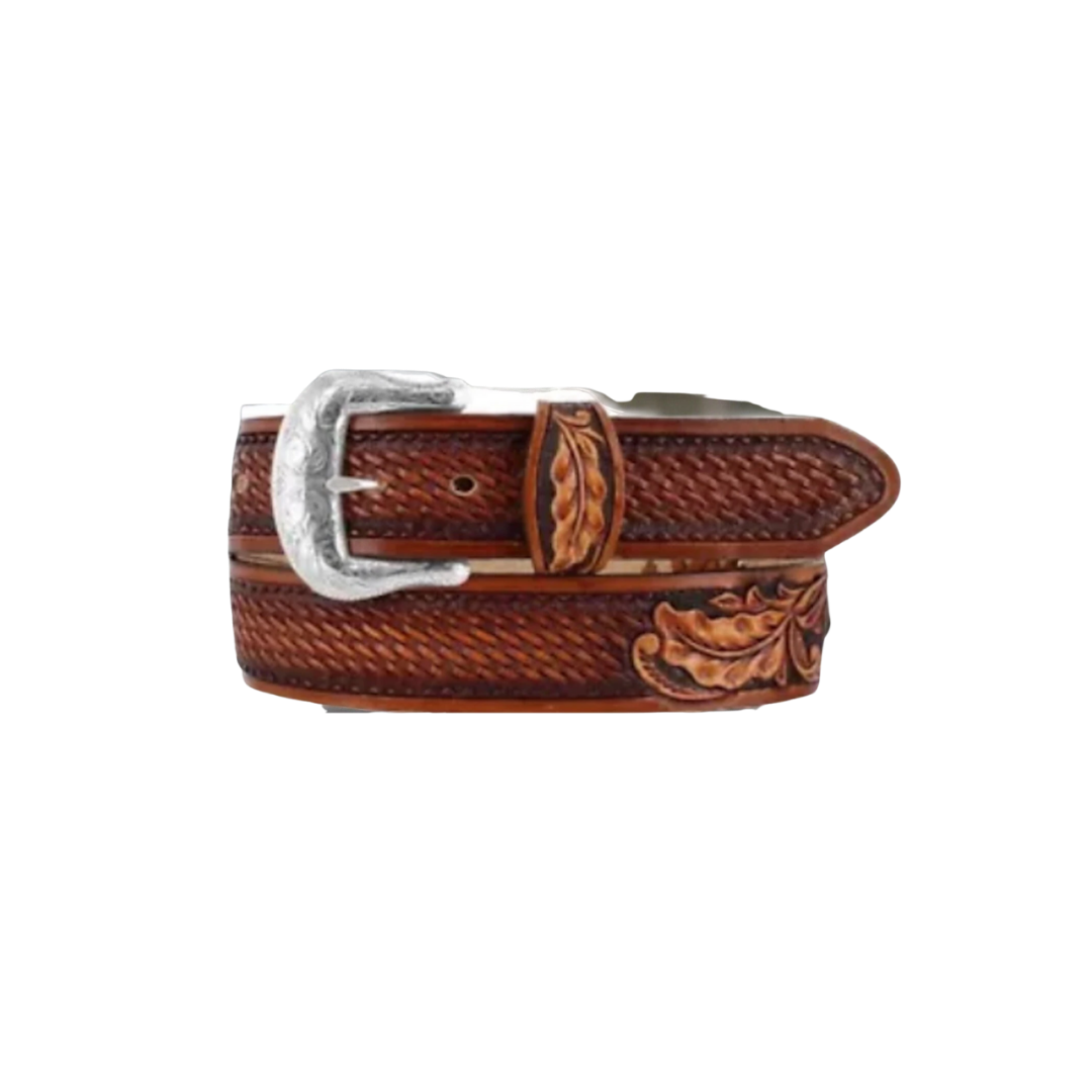 Tony Lama Men's Leegin Weave Brown Belt