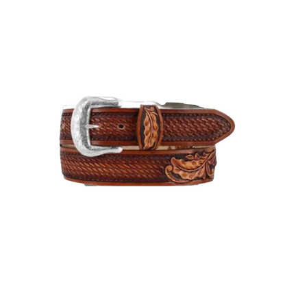 Tony Lama Men's Leegin Weave Brown Belt