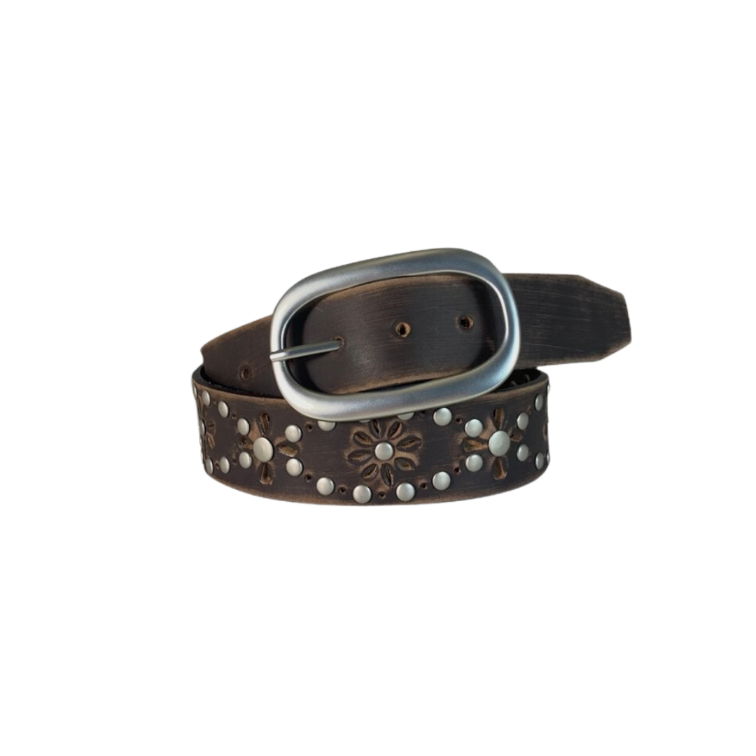 Gem Dandy Women's Cowgirls Rock Brown Belt