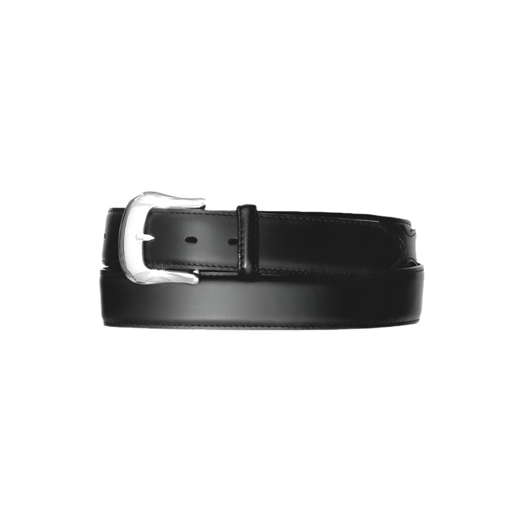 Tony Lama Men's Longhorn Billet Black Belt