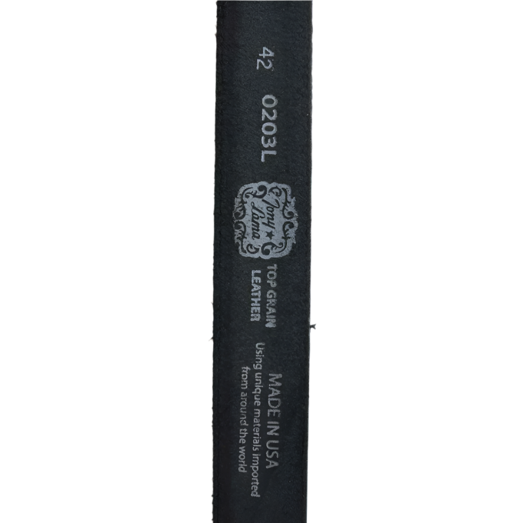 Tony Lama Men's Longhorn Billet Black Belt
